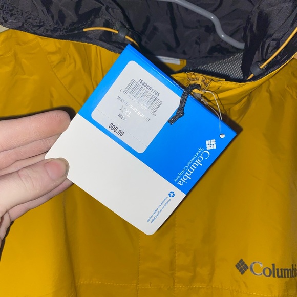 COLUMBIA YELLOW LIGHTWEIGHT RAINCOAT NWT - Picture 3 of 4